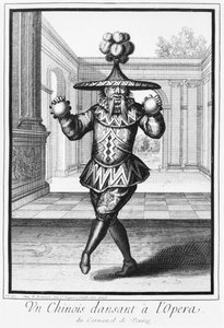 A Chinese Man Dancing at the Opera by Nicolas Bonnart